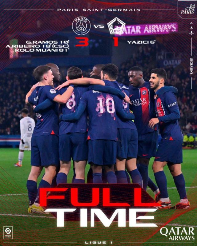 开云体育平台app-【法甲】姆总板凳守护，巴黎3比1里尔11分优越领跑